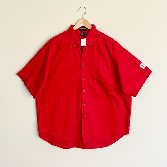 NEW Vintage TLC Trading Spaces TV Show Graphic Red Button Down Shirt Men’s XL - Picture 5 of 7